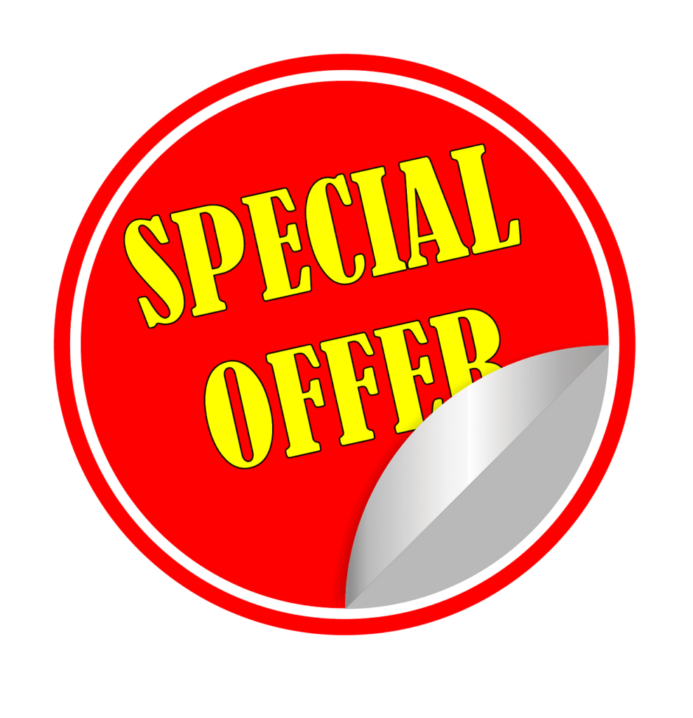 special offer, promo codes